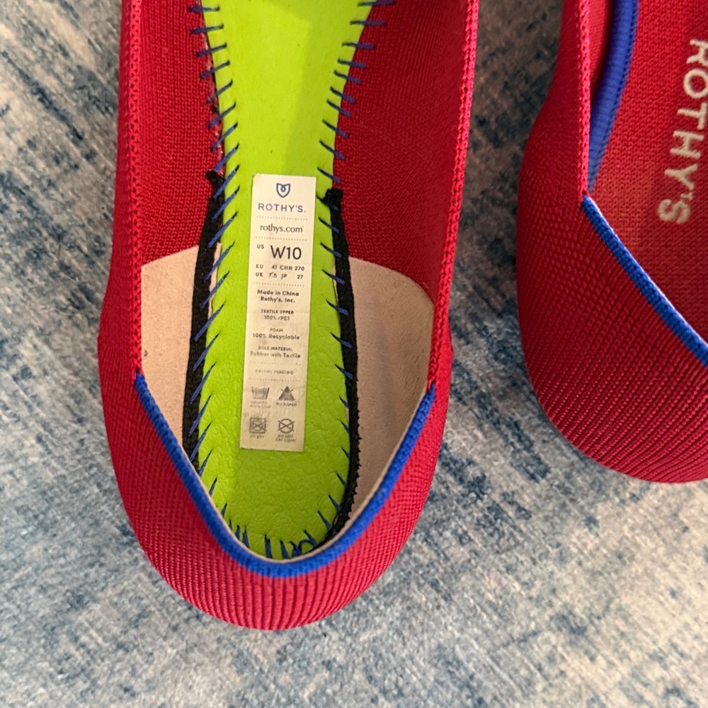 Rothy's Women's Red and Blue Flats - Picture 2 of 4